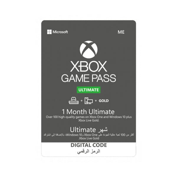 Microsoft XBOX Live Cards XBOX Game Pass Ultimate GCC XBOX Game Pass Ultimate 1 Month
