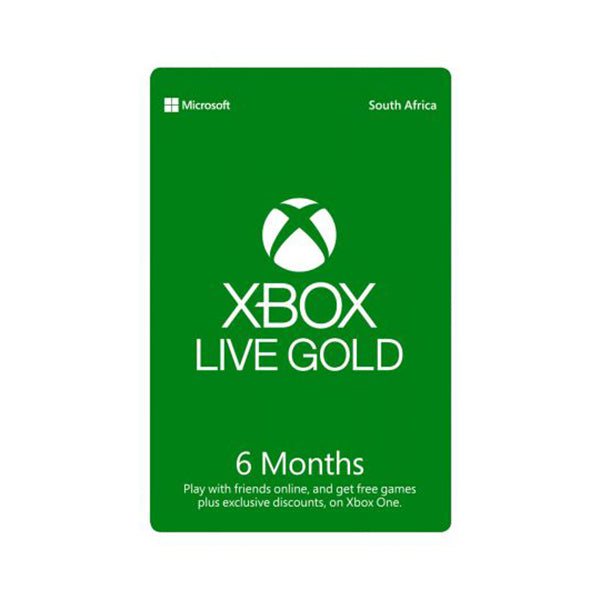 Microsoft XBOX Live Cards XBOX Live Gold Membership Microsoft XBOX Live Gold R17 6 months ESD ZA