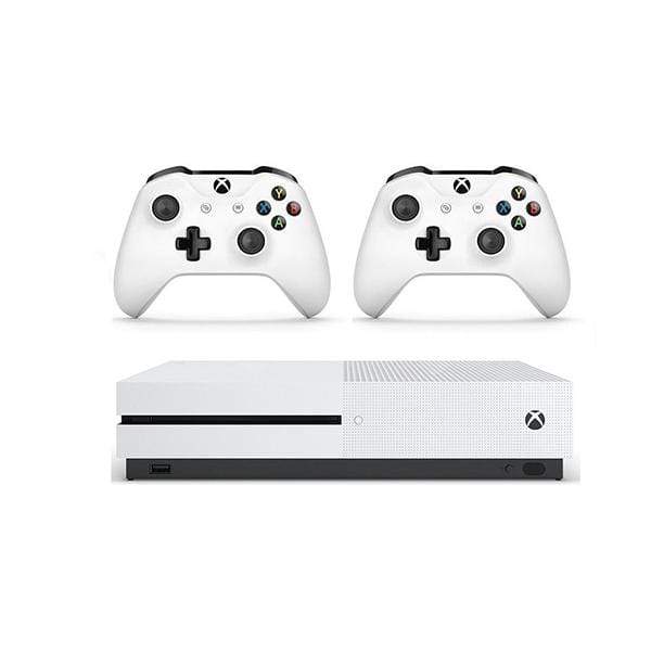 Microsoft Xbox One S, Two-Controller Bundle, 1TB Console, White