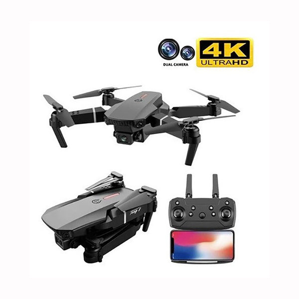 Mobileleb Drones Black / Brand New Micro Foldable Rechargeable Drone Set 4K Camera With Remote Control - 998Pro