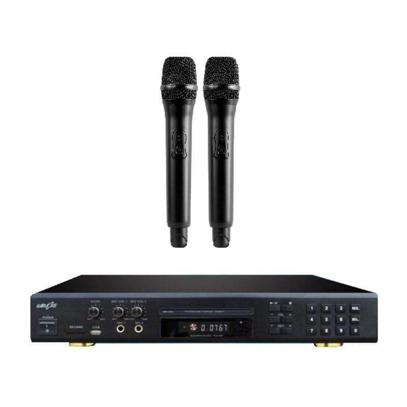 Karaoke Machine Jukebox 2 Microphones DVD Player Sound Mixing Remote Control 20K Songs English French Arabic - DMD8000