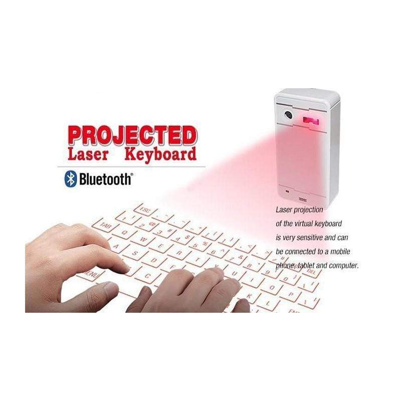 Mini Bluetooth Wireless Portable Laser Virtual Projection Keyboard for Smart Phones, Tablets and Laptops