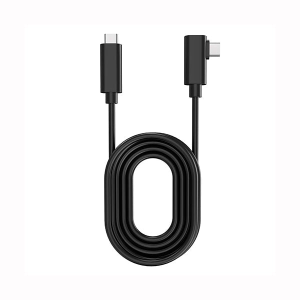 Mobileleb Mobiles & Tablets Cables & Connectors Black / Brand New USB-C to USB-C Cable Compatible for Oculus Quest/Quest 2 / Oculus Link VR Headset, Right Angle Type C High Speed Data Transfer & Fast Charging Cord, USB3.2 Gen1 5Gbps/3A 16ft