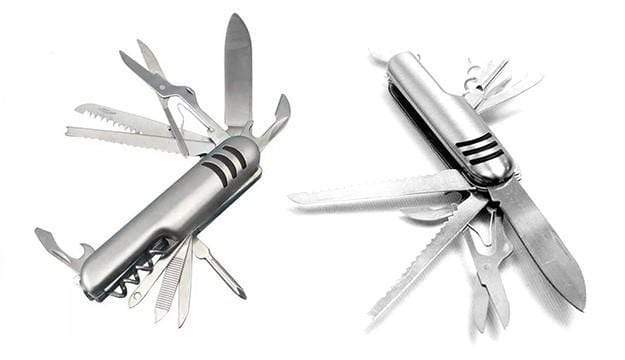 11 In 1 Silver Grand Harvest Multi Functional Swiss Army Pocket Knife
