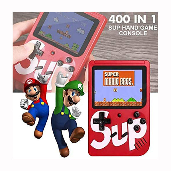 Mobileleb Retro Gaming Console Red / Brand New / 1 Year SUP 400 in 1 Retro Game Box Console Handheld Classical Video Game Colorful LCD Screen with TV Output USB Rechargeable Portable Gaming Console Classic Games for Kids