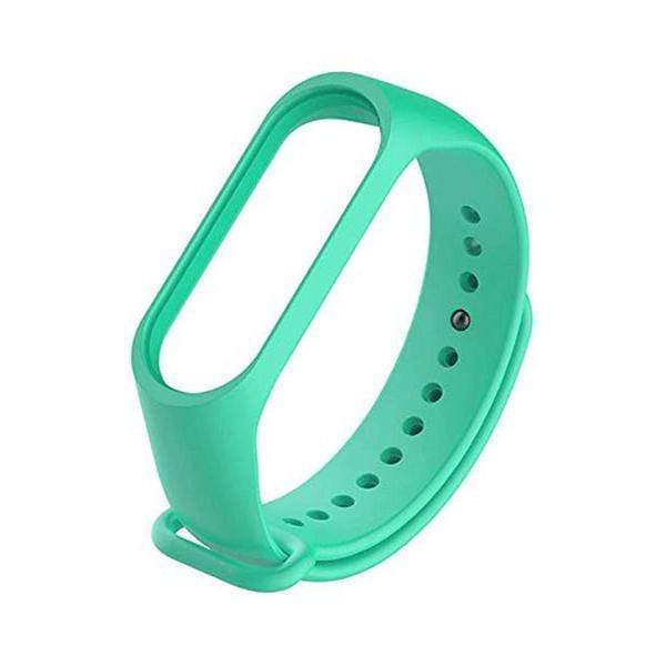 Mobileleb.com Smartwatch & Smart Band Accessories Cyan Bracelet For Xiaomi Mi Band 4 and Band 3, Strap Replacement Waterproof Double Color Double-Breasted Silicone Sport Band
