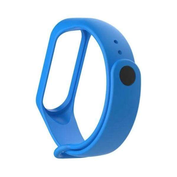 Mobileleb.com Smartwatch & Smart Band Accessories Sky Blue Bracelet For Xiaomi Mi Band 4 and Band 3, Strap Replacement Waterproof Double Color Double-Breasted Silicone Sport Band