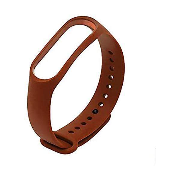 Mobileleb.com Smartwatch & Smart Band Accessories Brown Bracelet For Xiaomi Mi Band 4 and Band 3, Strap Replacement Waterproof Double Color Double-Breasted Silicone Sport Band
