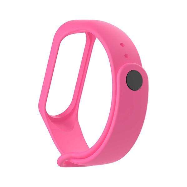 Mobileleb.com Smartwatch & Smart Band Accessories Pink Bracelet For Xiaomi Mi Band 4 and Band 3, Strap Replacement Waterproof Double Color Double-Breasted Silicone Sport Band