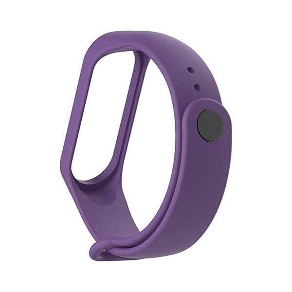 Mobileleb.com Smartwatch & Smart Band Accessories Purple Bracelet For Xiaomi Mi Band 4 and Band 3, Strap Replacement Waterproof Double Color Double-Breasted Silicone Sport Band