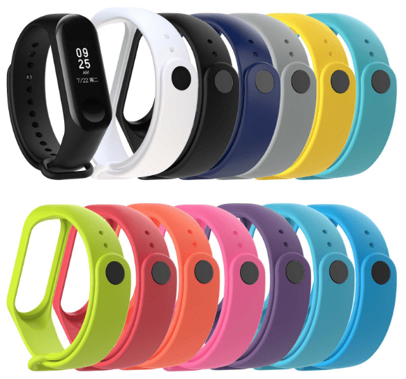 Mobileleb.com Smartwatch & Smart Band Accessories Bracelet For Xiaomi Mi Band 4 and Band 3, Strap Replacement Waterproof Double Color Double-Breasted Silicone Sport Band