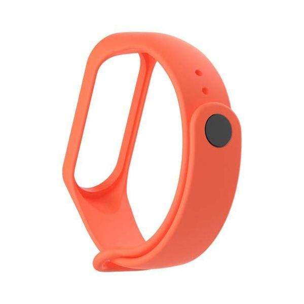 Mobileleb.com Smartwatch & Smart Band Accessories Orange Bracelet For Xiaomi Mi Band 4 and Band 3, Strap Replacement Waterproof Double Color Double-Breasted Silicone Sport Band