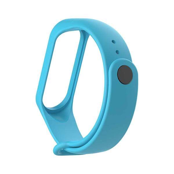 Mobileleb.com Smartwatch & Smart Band Accessories Light Blue Bracelet For Xiaomi Mi Band 4 and Band 3, Strap Replacement Waterproof Double Color Double-Breasted Silicone Sport Band