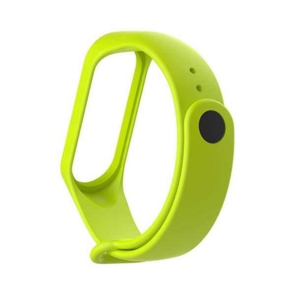 Mobileleb.com Smartwatch & Smart Band Accessories Light Green Bracelet For Xiaomi Mi Band 4 and Band 3, Strap Replacement Waterproof Double Color Double-Breasted Silicone Sport Band