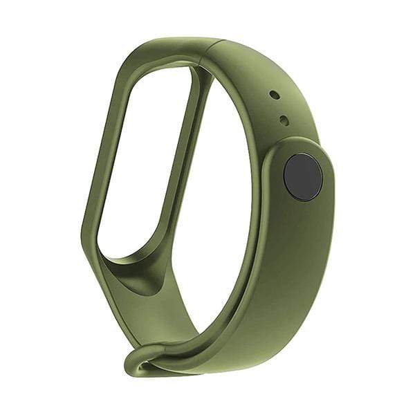 Mobileleb.com Smartwatch & Smart Band Accessories Military Green Bracelet For Xiaomi Mi Band 4 and Band 3, Strap Replacement Waterproof Double Color Double-Breasted Silicone Sport Band