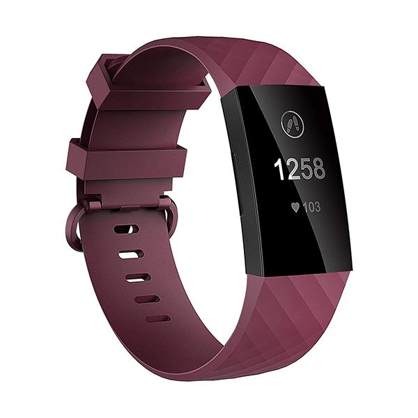 Mobileleb Smartwatch & Smart Band Accessories Sangria / Small Waterproof Band for Fitbit Charge 3, Charge 3 SE & Charge 4, Replacement Wristbands for Women & Men