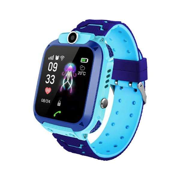 Mobileleb.com Blue Children Q12 Kids Smart Watch Model Q12, Child Wristwatch Water Resistant IPX4 GPS LBS, Voice Chat, GPS Finder Locator Tracker, Anti Lost Monitor
