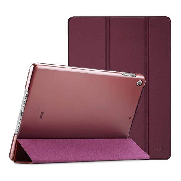 Mobileleb iPad Accessories Wine iPad 10.2 Case 2019 7th Generation, Slim Stand Hard Back Shell Protective Smart Cover Case for iPad 7th Gen 10.2 Inch 2019 (A2197 A2198 A2200)
