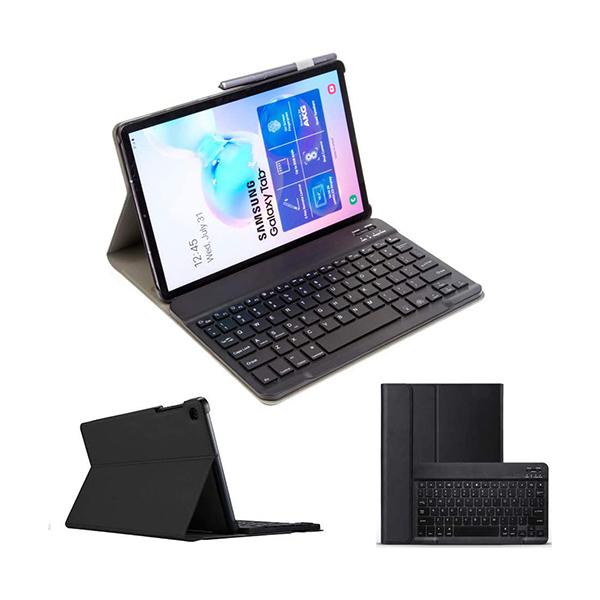 Mobileleb Tablet Covers Black Samsung Galaxy Tab S6 Lite 10.4 2020 SM-P610/P615 Keyboard Case, Slim Folio Cover Removable Detachable Wireless Bluetooth Keyboard