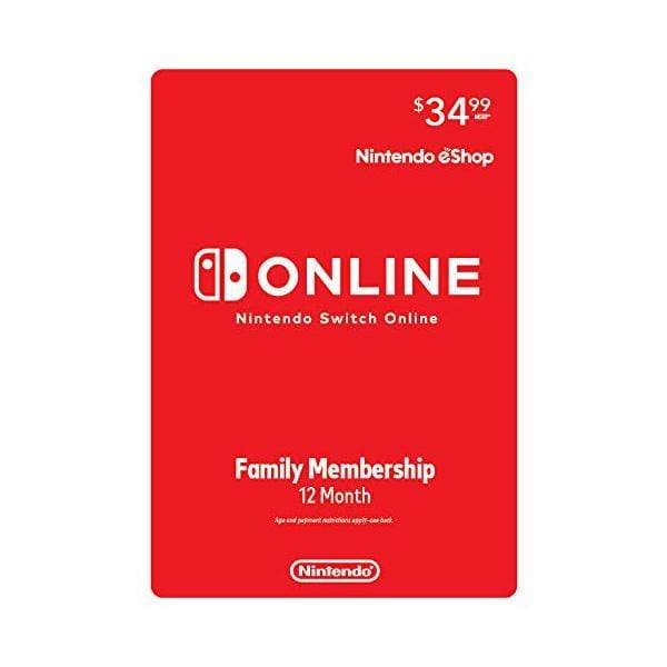 Nintendo Nintendo Membership USA Nintendo Switch Online 12-Month Family Membership Card