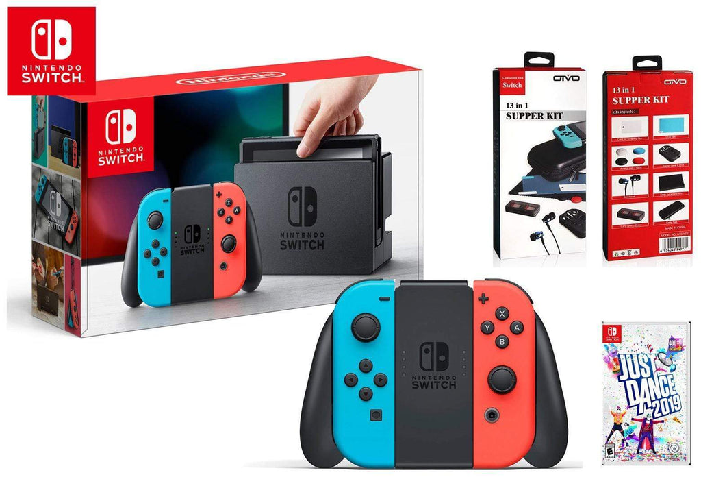 Nintendo Switch 32 GB - Multi Color + Just Dance 2019 + 13 in 1 Kit