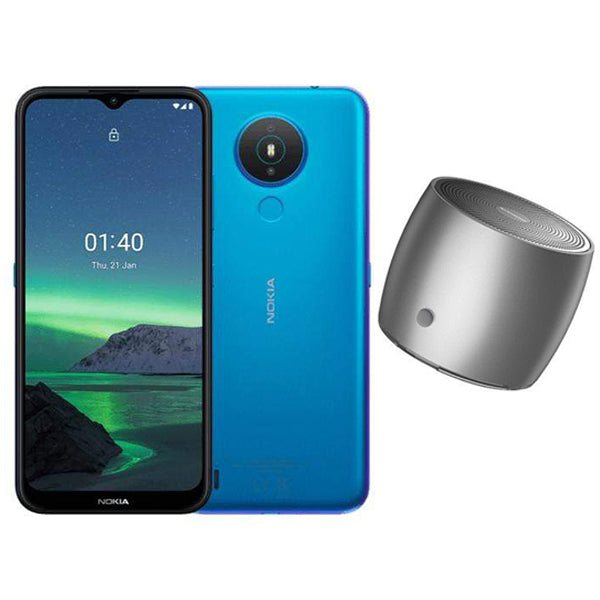 Nokia Mobile Phone Fjord / Brand New / 1 Year Nokia 1.4, 3GB/64GB, 6.52″ IPS LCD Display, Quad-core, Dual Rear Cam 8MP + 2MP, Selfie Cam 5MP + Free Riversong Wireless Speaker Q1