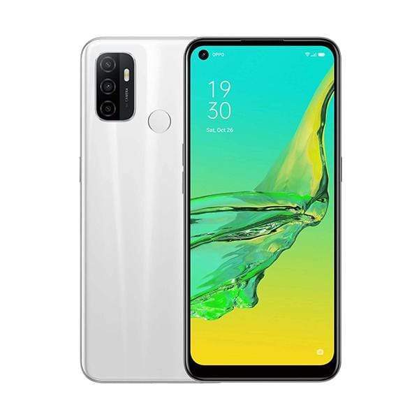 OPPO Mobile Phone Fairy White / Brand New / 1 Year OPPO A53, 6GB/128GB, 6.5″ IPS LCD Display, Octa-core, Triple Rear Cam 13MP + 2MP + 2MP, Selphie Cam 16MP, Fingerprint (rear-mounted)
