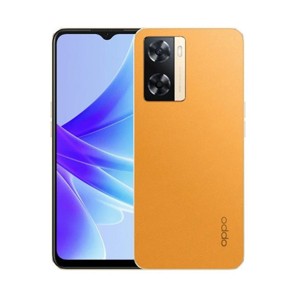 OPPO Mobile Phone Sunset Orange / Brand New / 1 Year OPPO A77 4GB/128GB, 6.56″ IPS LCD 90Hz Display, MediaTek MT6765G Helio G35 (12 nm), Dual Rear Cam 50MP + 2MP, Selfie Cam 8MP