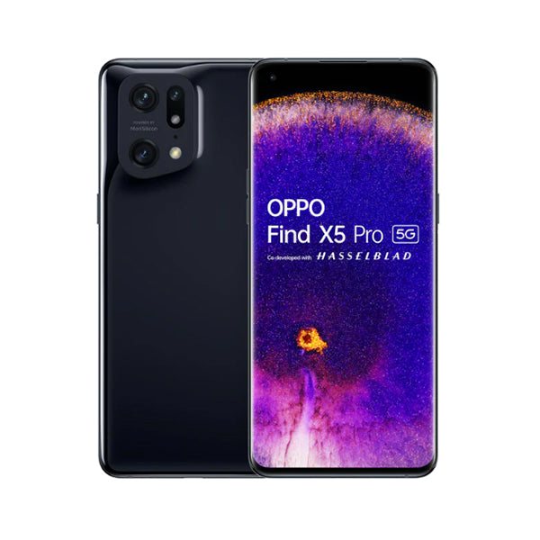 OPPO Mobile Phone Glossy Black / Brand New / 1 Year Oppo Find X5 Pro 5G, 12GB/256GB, 6.7" LTPO2 AMOLED Display, Octa core CPU, Triple Rear Cam 50MP + 13MP + 50MP, Selfie Cam 32MP