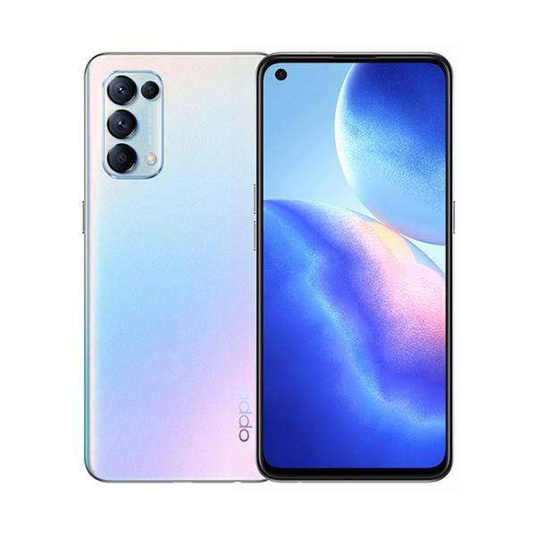 OPPO Mobile Phone Fantasy Silver / Brand New / 1 Year Oppo Reno5 4G, 8GB/128GB, 6.4″ AMOLED 90Hz Display, Octa-core, Quad Rear Cam 64MP + 8MP + 2MP + 2MP, Selphie Cam 44MP, Fingerprint (under display, optical)