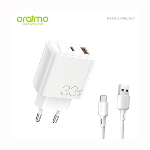 Oraimo Chargers & Power Adapters White / Brand New / 1 Year Oraimo  Powergan 33W OCW-E101D