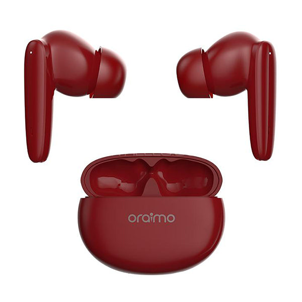 Oraimo Headsets & Earphones Red / Brand New / 1 Year Oraimo Riff Smaller For Comfort TWS True Wireless Earbuds