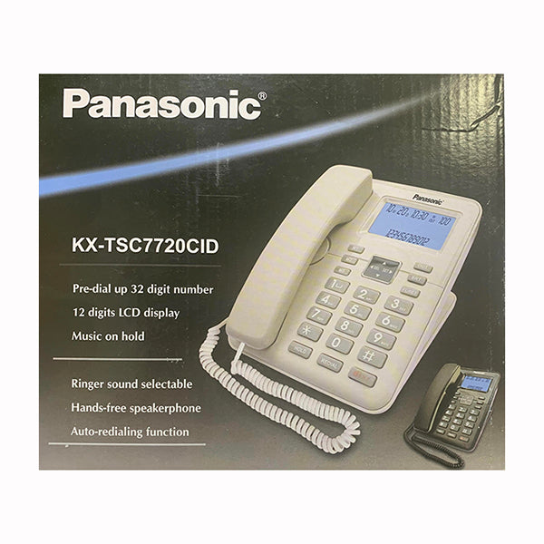 Panasonic Corded Phones White / Brand New / 1 Year Panasonic Caller ID KX-TSC7720CID - Corded Phone