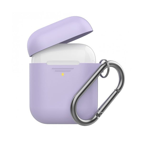 Promate Apple AirPods Accessories Purple / Brand New Promate GripCase Silicone AirPods Case, Ultra-Slim Shockproof Protective Wireless Charging Compatible Case Cover with Quick-Snap Carabiner and Anti-Slip Case for Apple AirPods and AirPods 2