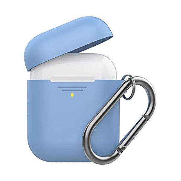 Promate Apple AirPods Accessories Blue / Brand New Promate GripCase Silicone AirPods Case, Ultra-Slim Shockproof Protective Wireless Charging Compatible Case Cover with Quick-Snap Carabiner and Anti-Slip Case for Apple AirPods and AirPods 2