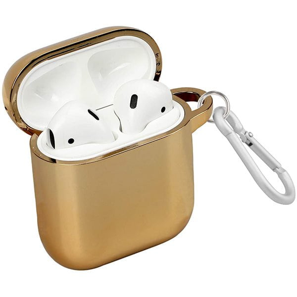 Promate Apple AirPods Accessories Gold / Brand New / 1 Year Promate NeonCase Airpods Hard Case, Durable Slim Fit Dual Layer Shockproof Case Cover with Secure Grip, Wireless Charging and Keychain Compatible for Apple AirPods and AirPods 2