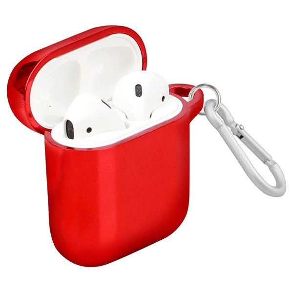 Promate Apple AirPods Accessories Red / Brand New / 1 Year Promate NeonCase Airpods Hard Case, Durable Slim Fit Dual Layer Shockproof Case Cover with Secure Grip, Wireless Charging and Keychain Compatible for Apple AirPods and AirPods 2