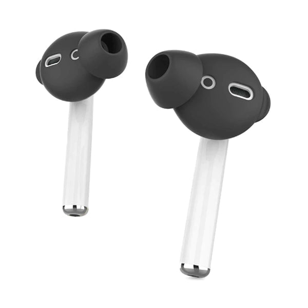 Promate Apple AirPods Accessories Black Promate Podskin Anti-Slip Sporty Earbuds For Airpods