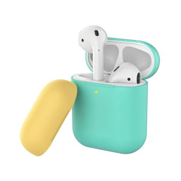 Promate Apple AirPods Accessories Green / Brand New / 1 Year Promate SiliCase AirPods Case, Premium Silicone Full Protective Drop Protection Wireless Charging Compatible Cover with Anti-Scratch and Dual-Tone Lid Cover for Apple AirPods and AirPods 2