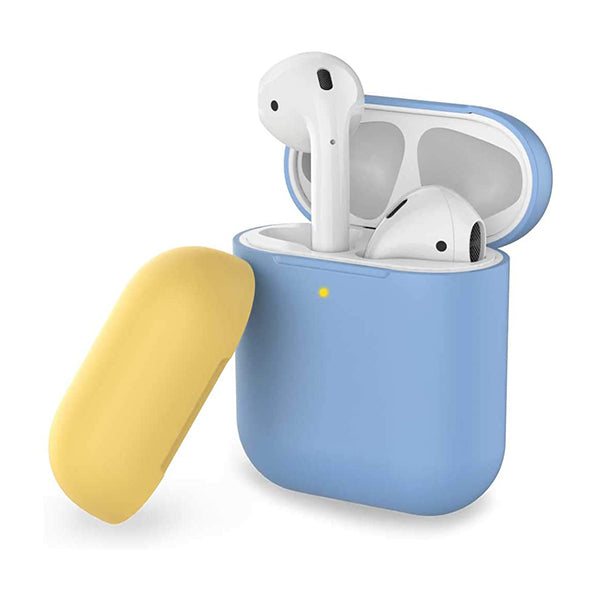Promate Apple AirPods Accessories Blue / Brand New / 1 Year Promate SiliCase AirPods Case, Premium Silicone Full Protective Drop Protection Wireless Charging Compatible Cover with Anti-Scratch and Dual-Tone Lid Cover for Apple AirPods and AirPods 2