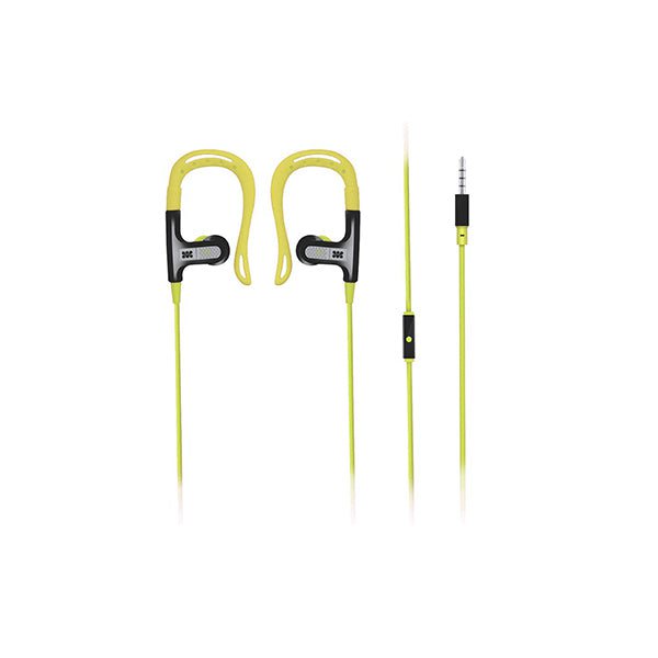 Promate Headsets & Earphones Yellow / Brand New / 1 Year Promate, Glitzy Wired Earphones, 3.5mm in-Ear Noise Isolating Earhook Over-Ear Headphones with Noise Cancelling and Built-in Mic
