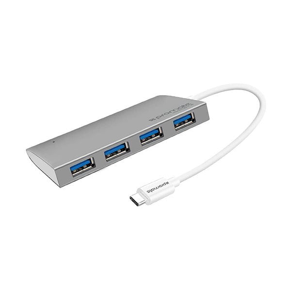 Promate Hubs Grey / Brand New / 1 Year Promate, Minihub-c4 Type C Usb 3.1 Hub, Usb Type-c To 4 Port Usb 3.1 Hub For Lg Gram, Dell Xps 13 And Other Type-c Devices,