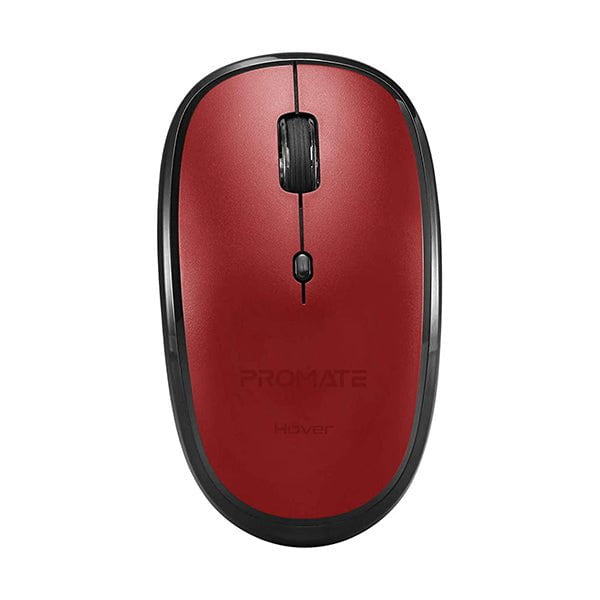 Promate Keyboards & Mice Red / Brand New / 1 Year Promate Hover Wireless Mouse, Portable 2.4GHz Ergonomic Precision Tracking Optical Mouse with USB Nano Receiver, 3 Adjustable Dpi Levels and Low Power Consumption for Laptops, iMac, PC, Desktop
