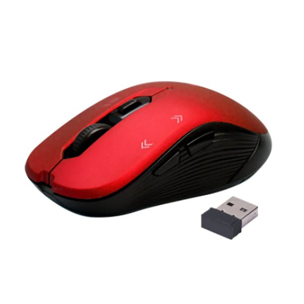 Promate Keyboards & Mice Red / Brand New / 1 Year Promate Slider Optical Tracking Wireless Ergonomic Mouse