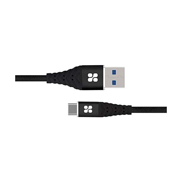 Promate Mobiles & Tablets Cables & Connectors Black / Brand New / 1 Year Promate 1.2-Meter NerveLink-C USB-C Cable, 3A Fast Charging USB A Male to USB Type-C, with Short-Circuit Protection, Long Life and Anti-Tangle Cord Design for All Type-C Enabled Devices
