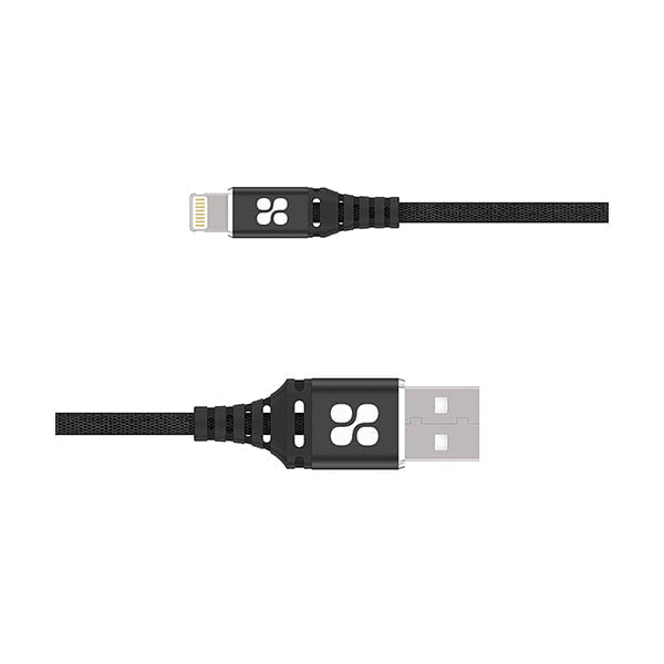Promate Mobiles & Tablets Cables & Connectors Black / Brand New / 1 Year Promate 1.2-Meter NerveLink-I Lightning Cable, 2.4A USB A Male to Lightning, Apple MFi Certified Nylon Braided, Anti-Tangle Design, Short-Circuit Protection for Apple Devices
