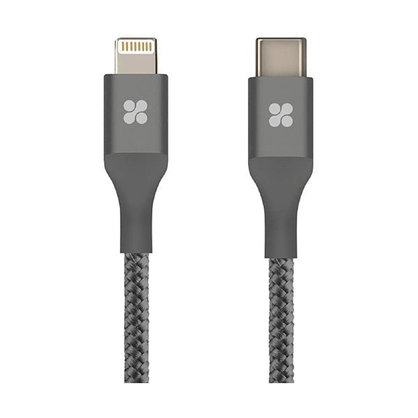 Promate Mobiles & Tablets Cables & Connectors Grey / Brand New / 1 Year Promate 2-Meter UniLink-LTC2 Lightning Cable, High-Speed 2.4A USB Type-C Male to Lightning Cable, Sync with Android OTG Support for Apple MacBook Pro/iPhone