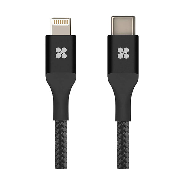 Promate Mobiles & Tablets Cables & Connectors Black / Brand New / 1 Year Promate 2-Meter UniLink-LTC2 Lightning Cable, High-Speed 2.4A USB Type-C Male to Lightning Cable, Sync with Android OTG Support for Apple MacBook Pro/iPhone