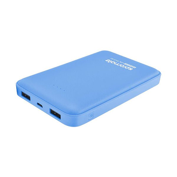 Promate Power Banks Blue / Brand New / 1 Year Promate Voltag-10 Power Bank, Ultra-High Capacity 10000mAh with Dual USB Port Compact Portable Charger for Smartphone and Tablets