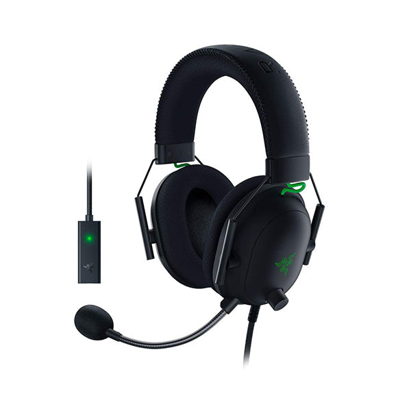Razer Headsets Black / Brand New / 1 Year Razer Blackshark V2 Wired On Ear Headphones + USB Mic Enhancer